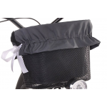 Vložka do košíka čierna s bielymi stužkami